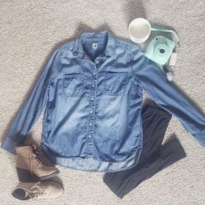 Casual Denim Button Down